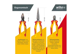 Zangen-Set Professional electric, 3-teilig von Wiha, Weiß – Produktbild 3 von 4