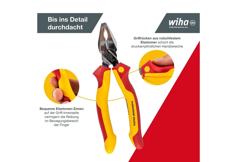 Zangen-Set Professional electric, 3-teilig von Wiha, Weiß – Produktbild 4 von 4