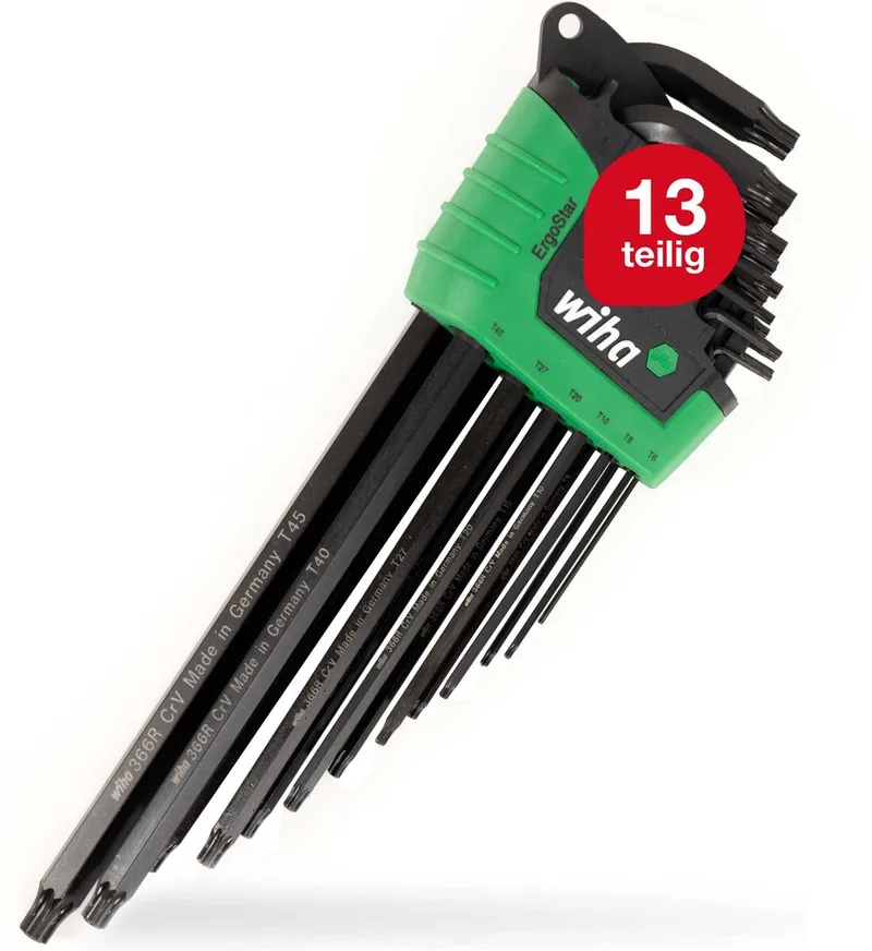 Torx® Magic Ring®-Stiftsleutelset In Ergostar-Houder - 13-Delig - Sb366R Hz13 von Wiha, Grün – Produktbild