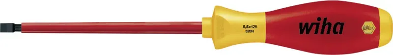 VDE Schlitz-Schraubendreher Wiha 00827 00827 Klingenbreite: 5.5 mm Klingenlänge: 175 mm von Wiha – Produktbild