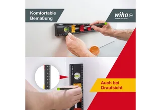 Wasserwaage (42074), (1 St), Profi, Markierungshilfe, für Elektroinstallation von Wiha – Produktbild 3 von 5