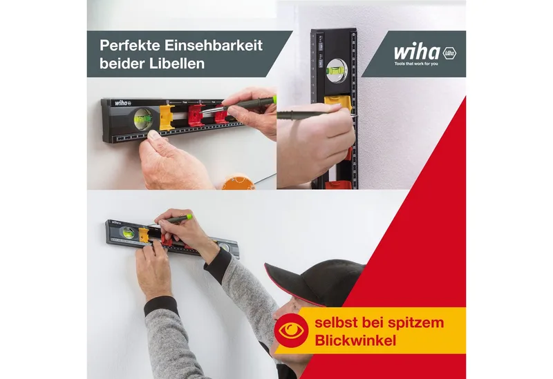 Wasserwaage (42074), (1 St), Profi, Markierungshilfe, für Elektroinstallation von Wiha – Produktbild 5 von 5