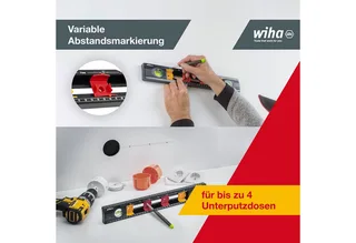 Wasserwaage (42074), (1 St), Profi, Markierungshilfe, für Elektroinstallation von Wiha – Produktbild 4 von 5
