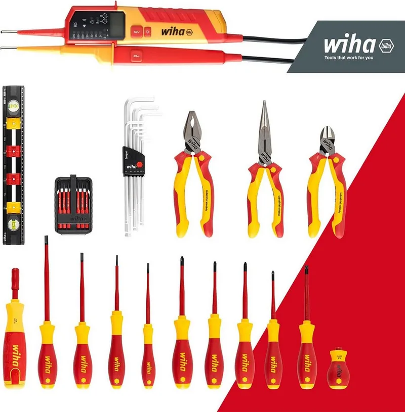 Werkzeugkoffer Lehrlingskoffer (45742), inkl. Spannungsprüfer, für Elektro-Installation 39-teilig VDE by Wiha, Black – product image 2 of 5