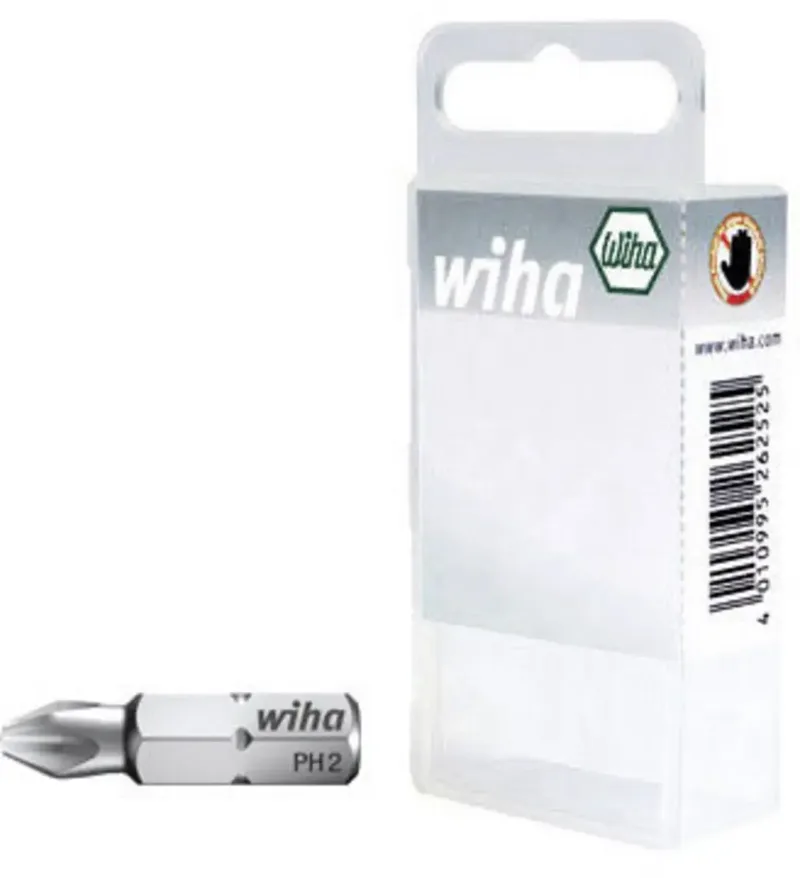 Wiha 07856 Kreuzschlitz-Bit Antrieb: 1/4 (6.3 mm) Abtrieb: Kreuzschlitz Phillips PH 2 25 mm by Wiha – product image 2 of 2