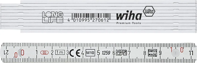 Wiha 27061 Duimstok 1 m Polyamide de Wiha, Geel. – image du produit