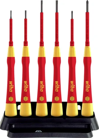 Wiha 42989 Elektriker, VDE, Elektrotechnik und Feinwerktechnik Schraubendreher-Set 7teilig Kreuzschlitz Phillips, Schlitz de Wiha – image du produit 1 sur 2