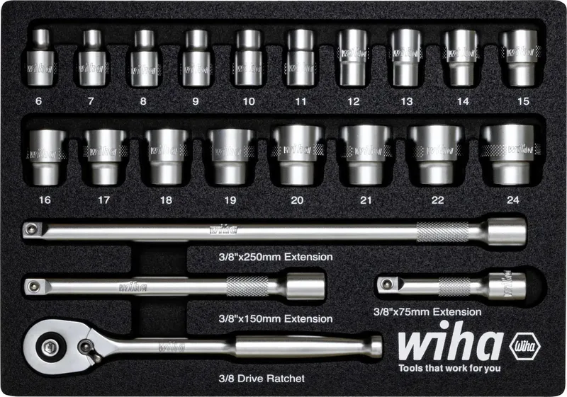 Wiha 44708 Jeu de douilles articulées 280 mm de Wiha – image du produit