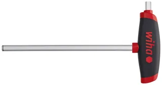 Wiha 6-Kant-Stiftschlüssel T-Griff 8x200mm Seitenabtrieb+mRing Sechskantschlüssel Schlüsselweite (metrisch): 8 mm Klingenlänge: 17 mm von Wiha – Produktbild 1 von 2