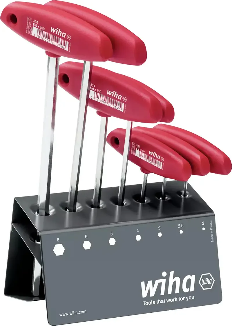 Wiha 6kant-Schraubendrehersatz 7-tlg mit Quergriff i.Ständer Werkstatt Schraubendreher-Set 7teilig Innen-Sechskant by Wiha – product image