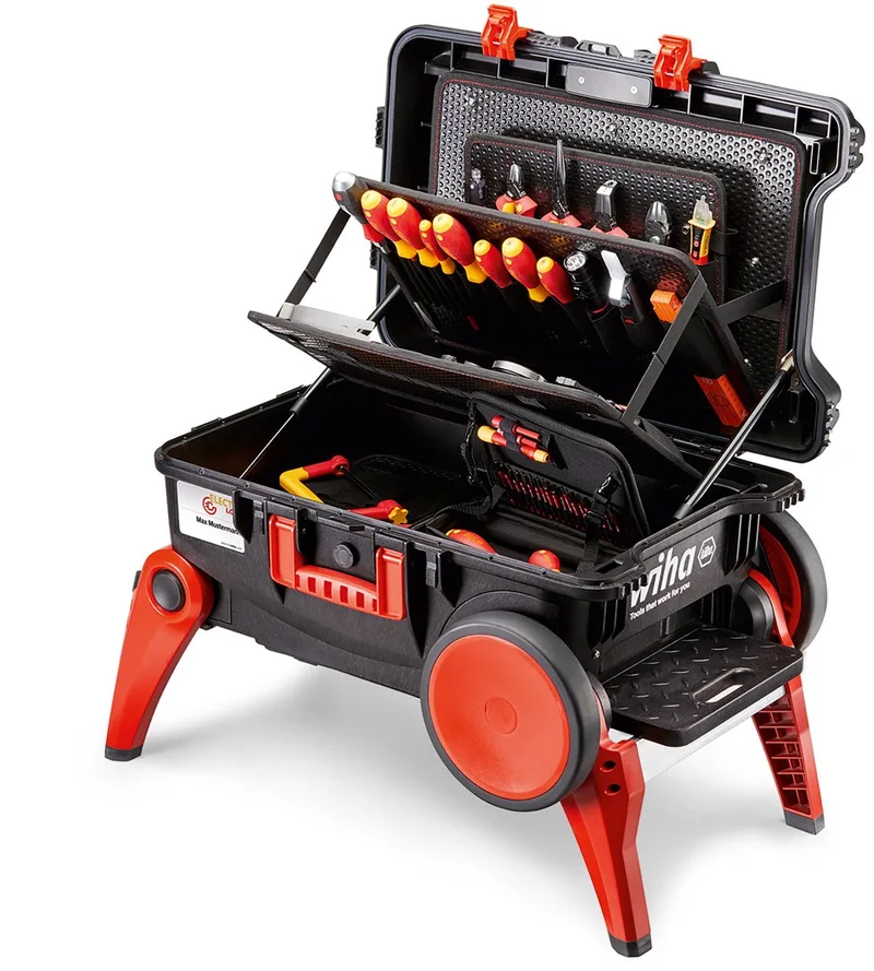 XXL4 104-delig Gereedschapskoffer Electricien, Professioneel, VDE de Wiha, Blanc – image du produit