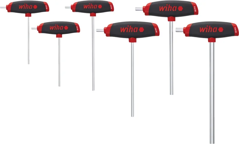 Zeskant Haakse schroevendraaierset 2.5 mm, 3.0 mm, 4.0 mm, 5.0 mm, 6.0 mm, 8.0 mm 6-delig fra Wiha, Kleurloos – produktbillede
