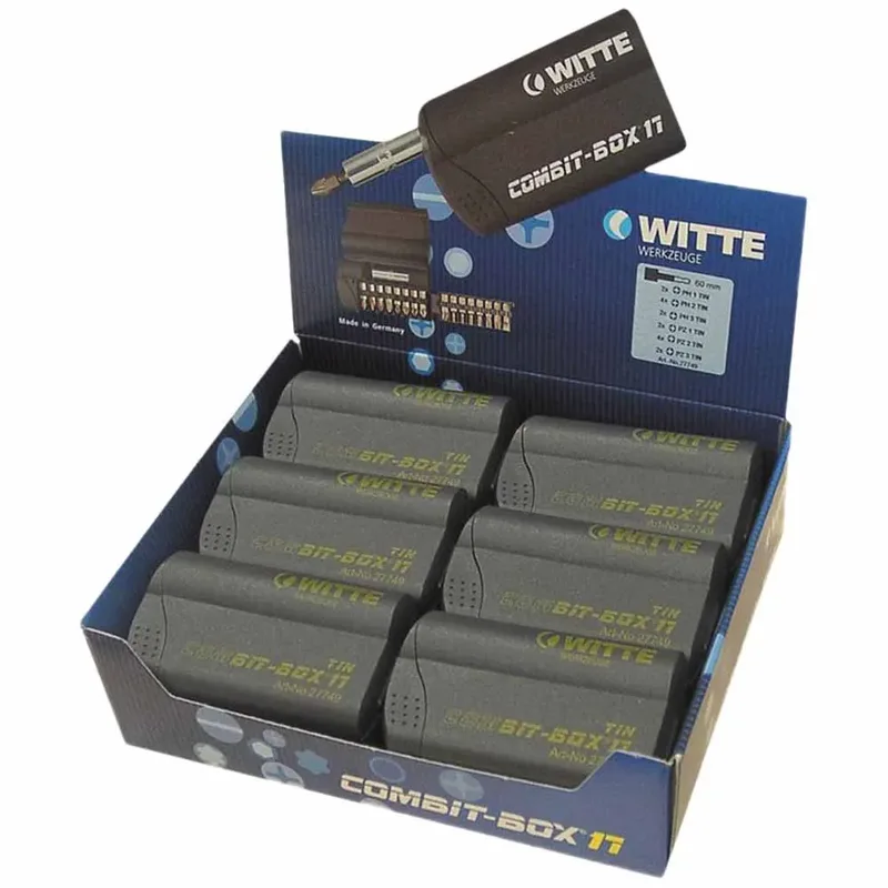 Combit-box Tin Bithalter-schraubendreher 17 Einheiten van Witte – productafbeelding