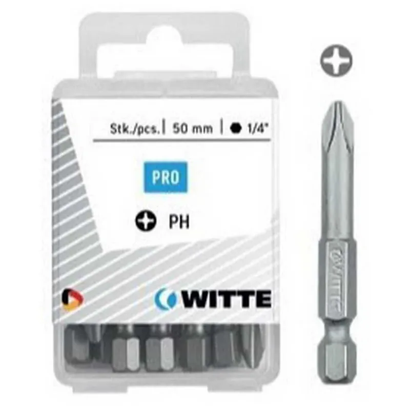 Ph 2 Tin Phillips Kruiskopschroevendraaierbit 5 Eenheden van Witte – productafbeelding
