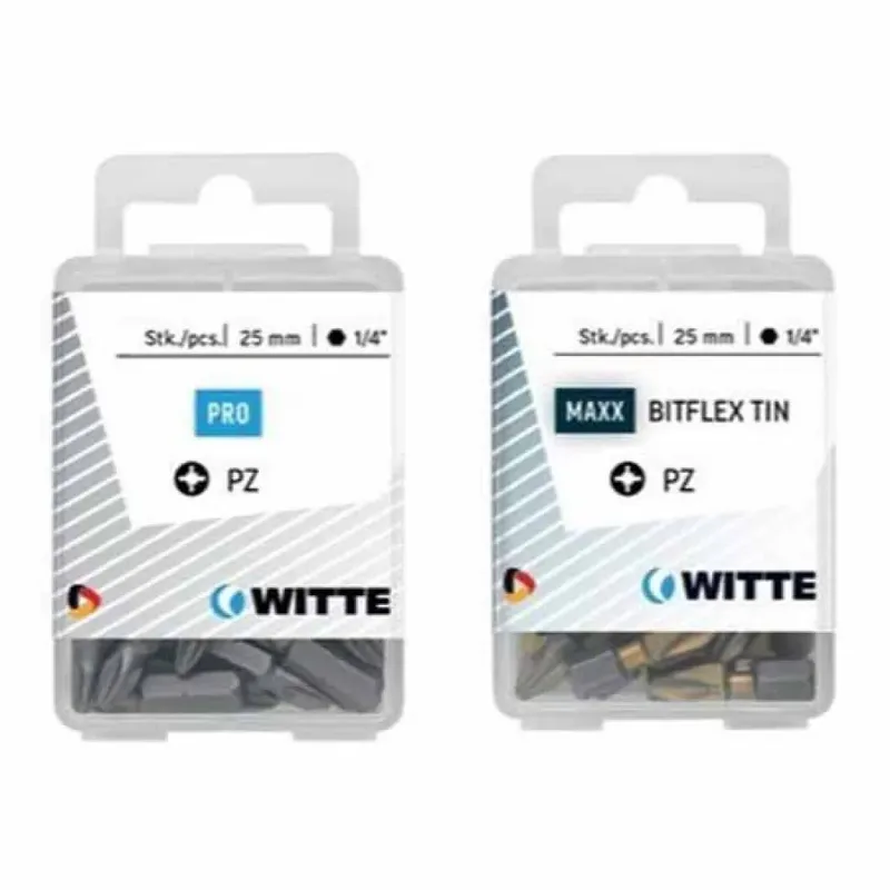Pz 1 Pozidriv Kruiskopschroevendraaierbit 25 Eenheden by Witte – product image