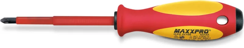 Tournevis Cruciforme Pozidriv Maxx Vde Pz1x80 Mm Insulated de Witte, Rouge – image du produit