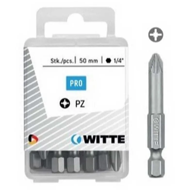 Witte 4275459 Pz 1 Pozidriv Kruiskopschroevendraaierbit 5 Eenheden by Witte – product image 2 of 2