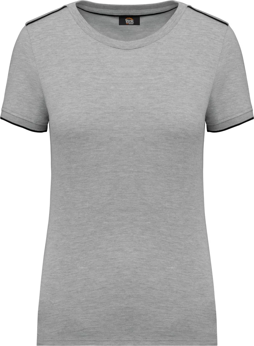 Dames-t-shirt Day To Day korte mouwen WK3021 - Oxford Grey / Black de WK. Designed To Work, Oxford Grey, Noir, 3XL – image du produit
