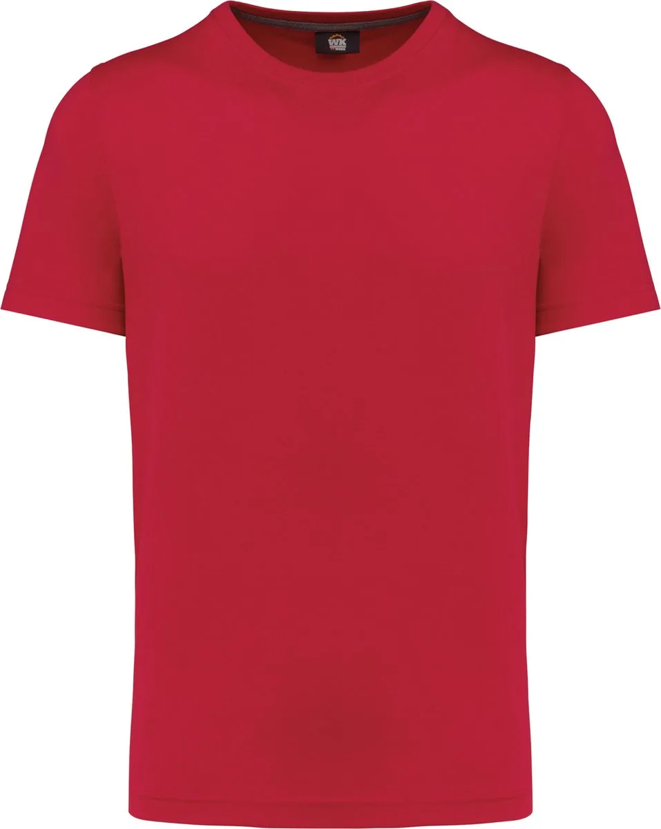 Duurzaam heren T-shirt ronde hals WK302 - Red van WK. Designed To Work, Rood, XS – productafbeelding