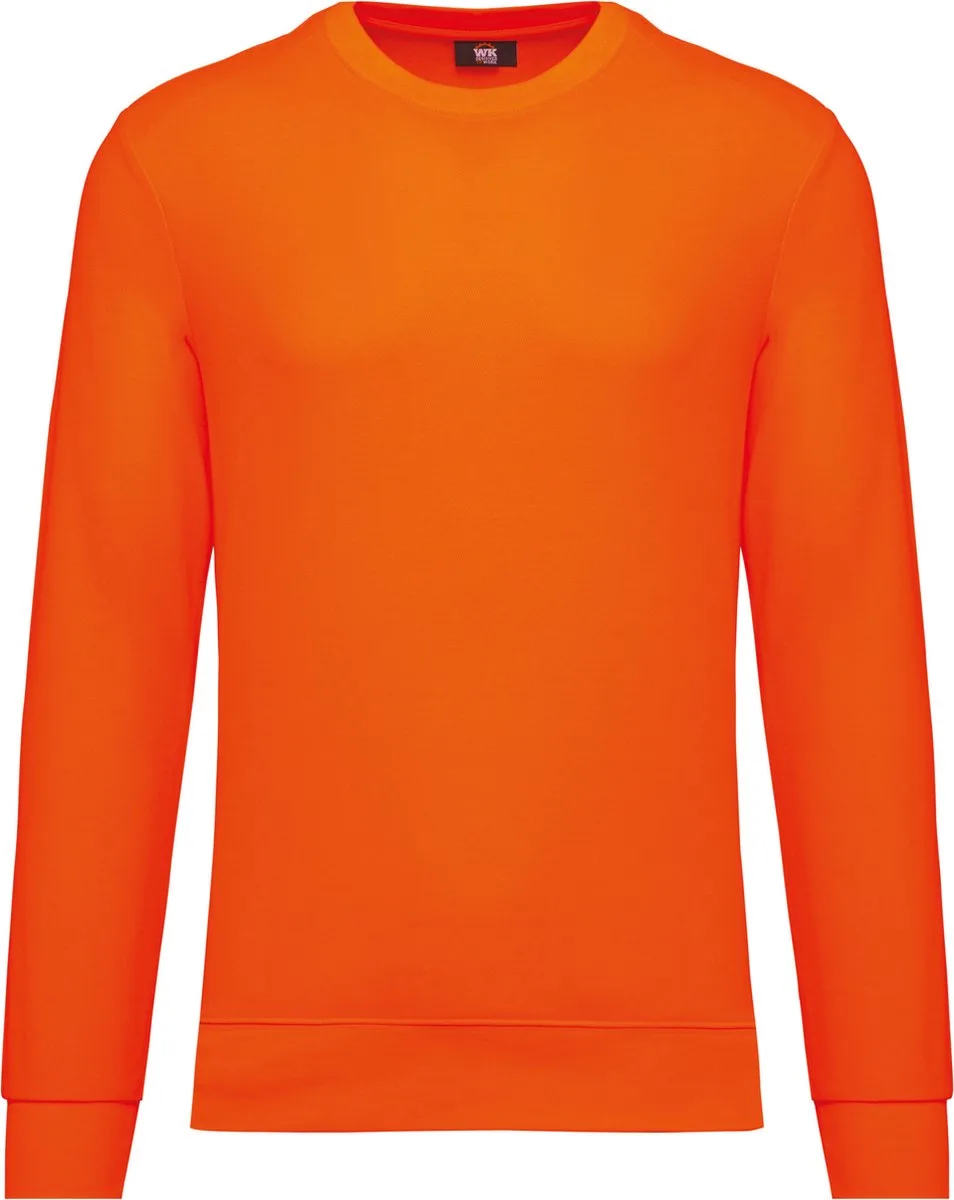 Duurzaam uniseks sweater polyester/katoen WK405 - Fluorescent Orange van WK. Designed To Work, Fluorescent Orange, L – productafbeelding