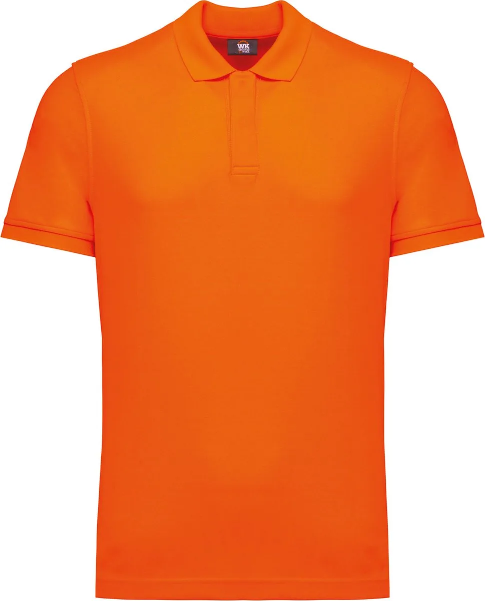 Duurzame uniseks polo katoen/polyester WK208 - Fluorescent Orange by WK. Designed To Work, Fluorescent Orange, L – product image
