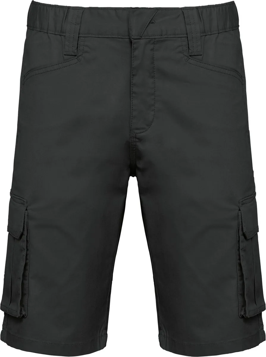 Eco-friendly heren bermuda met meerdere zakken WK713 - Dark Grey von WK. Designed To Work, Dunkelgrau, L – Produktbild