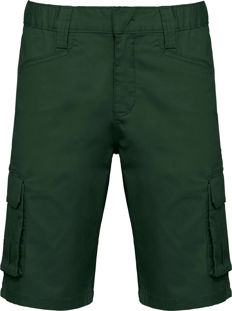 Eco-friendly heren bermuda met meerdere zakken WK713 - Forest Green by WK. Designed To Work, Forest Green, L – product image