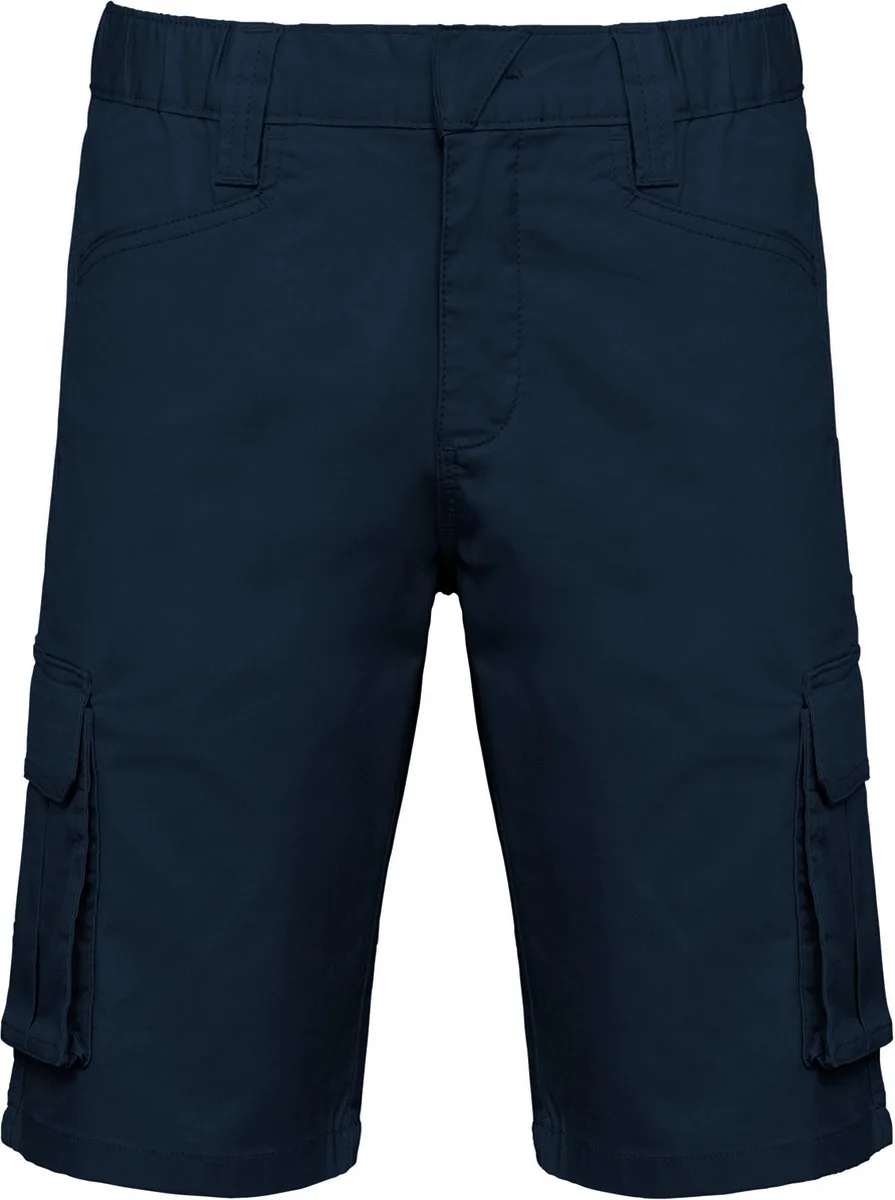 Eco-friendly heren bermuda met meerdere zakken WK713 - Navy van WK. Designed To Work, Donkerblauw, L – productafbeelding