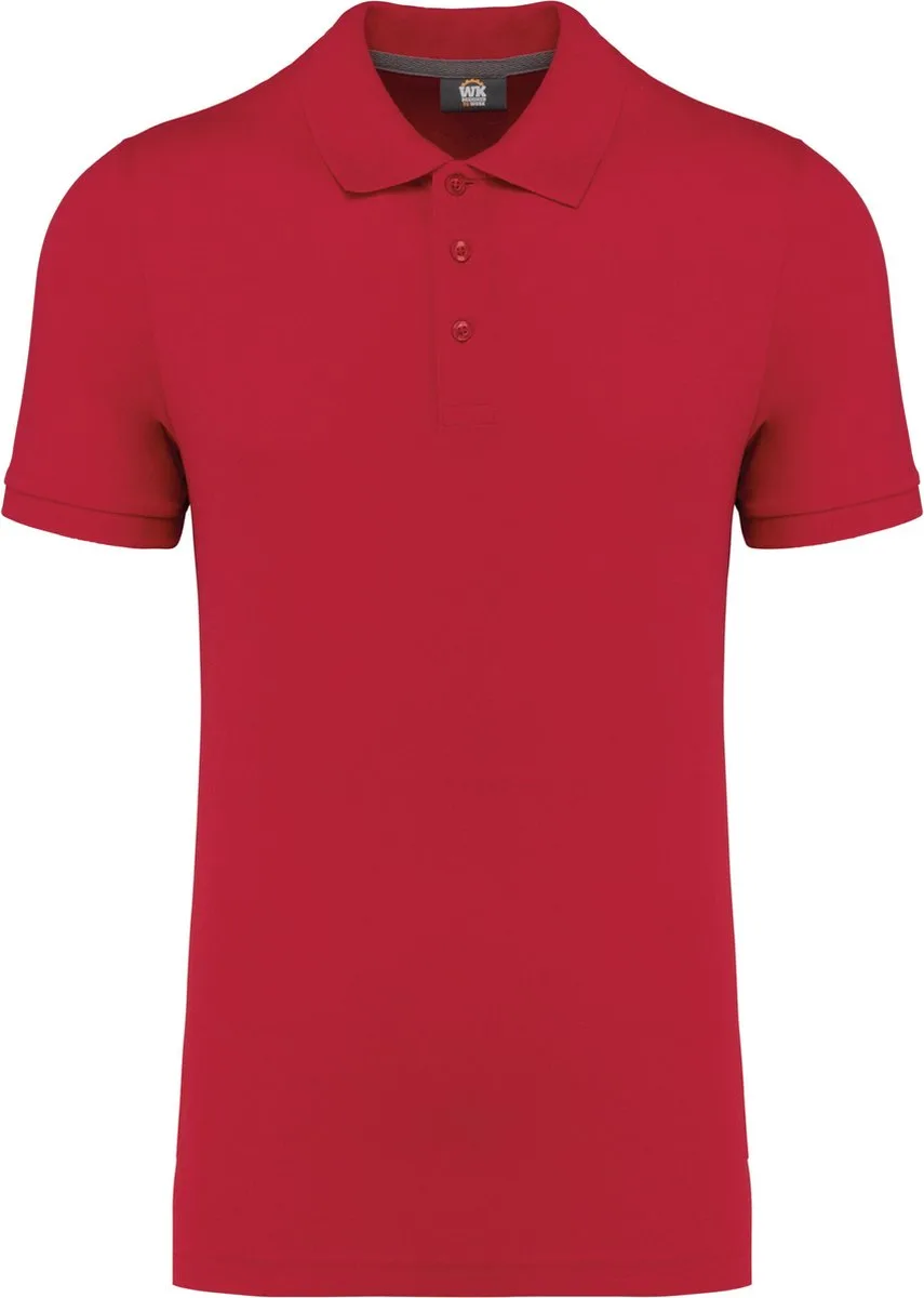 Eco friendly poloshirt WK207 - Red de WK. Designed To Work, Rouge, XXL – image du produit