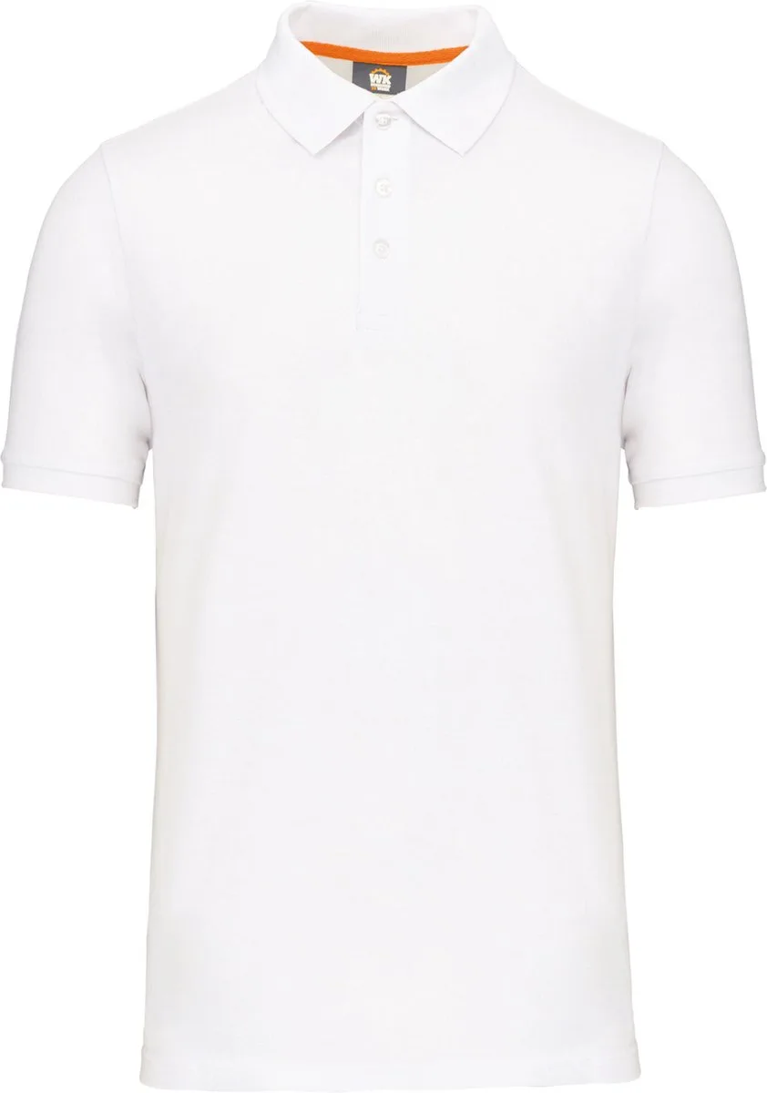 Eco friendly poloshirt WK207 - White de WK. Designed To Work, Blanc, S – image du produit
