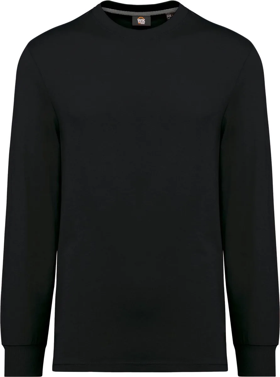 Ecologisch uniseks T-shirt met lange mouwen WK303 - Black de WK. Designed To Work, Noir, XXS – image du produit