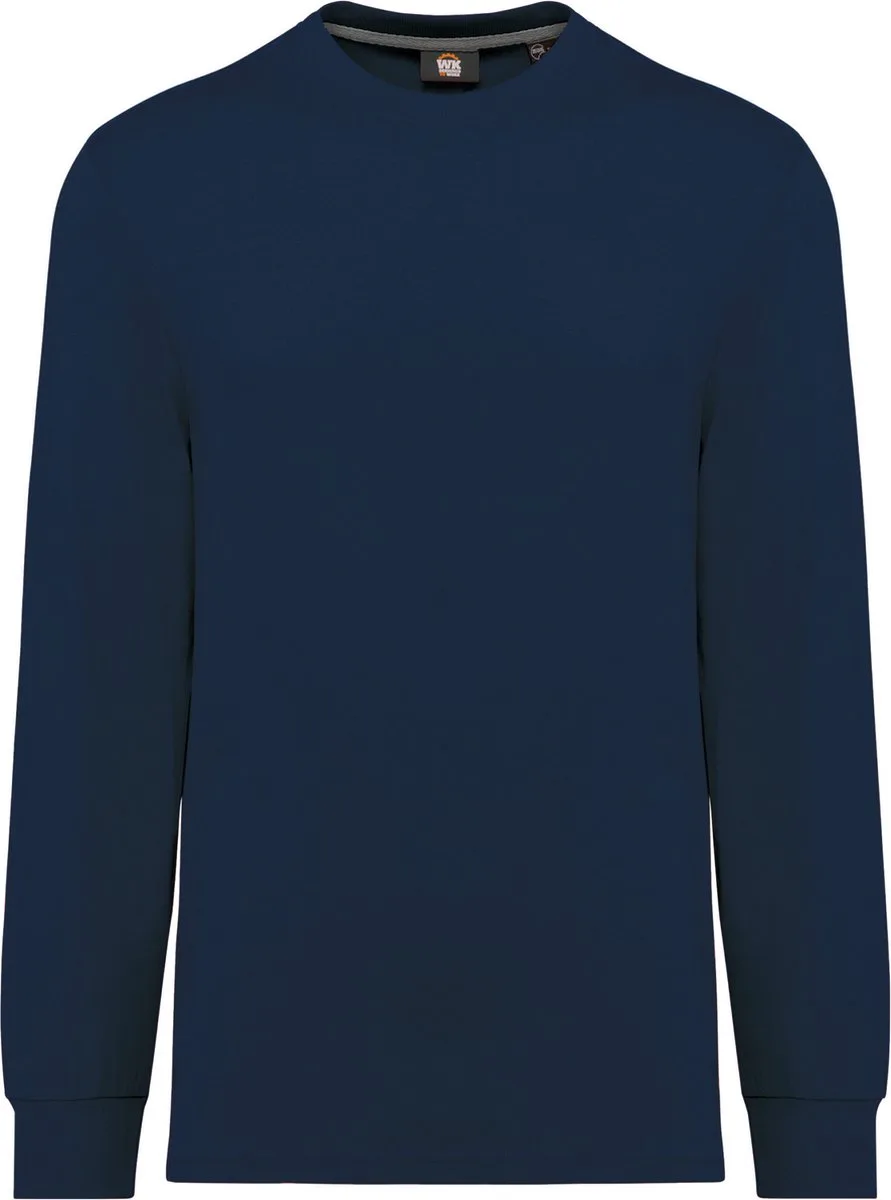 Ecologisch uniseks T-shirt met lange mouwen WK303 - Navy by WK. Designed To Work, Dark blue, XXS – product image