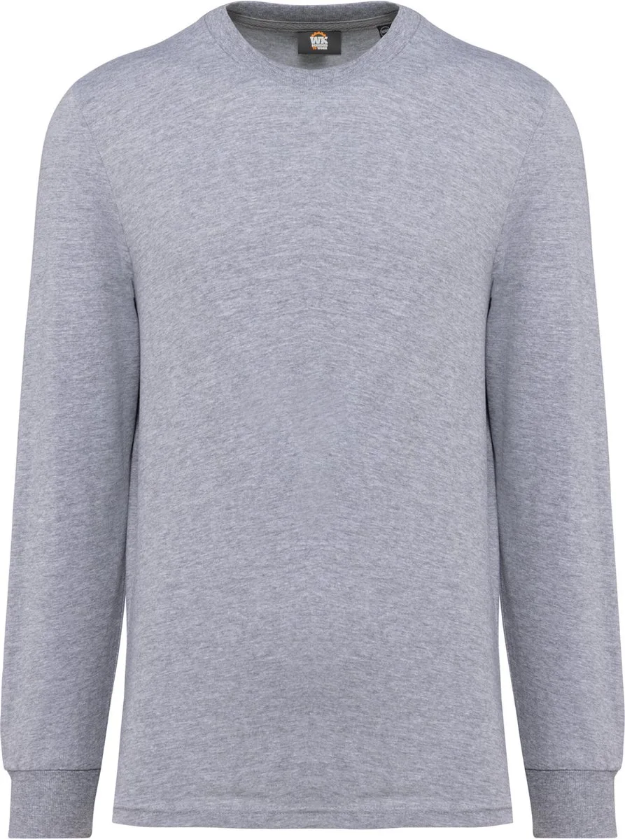Ecologisch uniseks T-shirt met lange mouwen WK303 - Oxford Grey von WK. Designed To Work, Oxford Grey, XXS – Produktbild