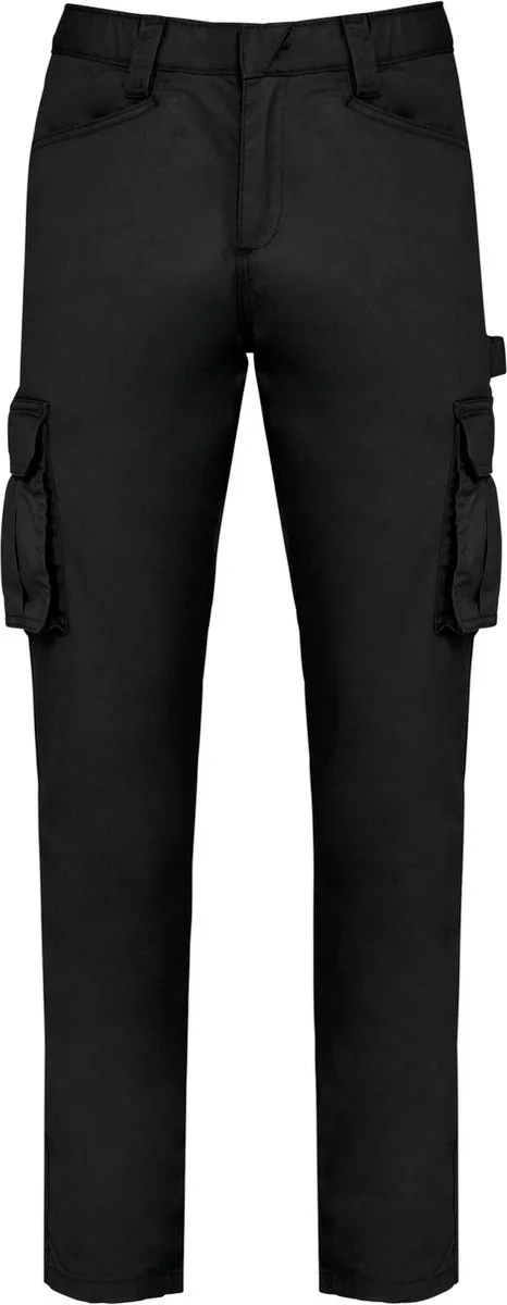 Ecologische herencargobroek WK703 - Black fra WK. Designed To Work, Sort, S – produktbillede
