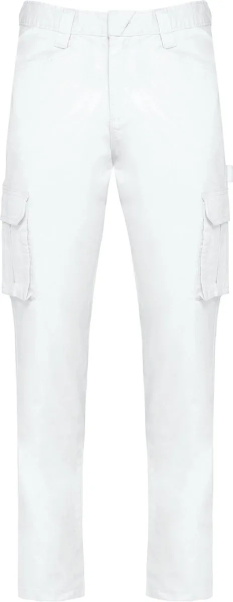 Ecologische herencargobroek WK703 - White de WK. Designed To Work, Blanc, M – image du produit