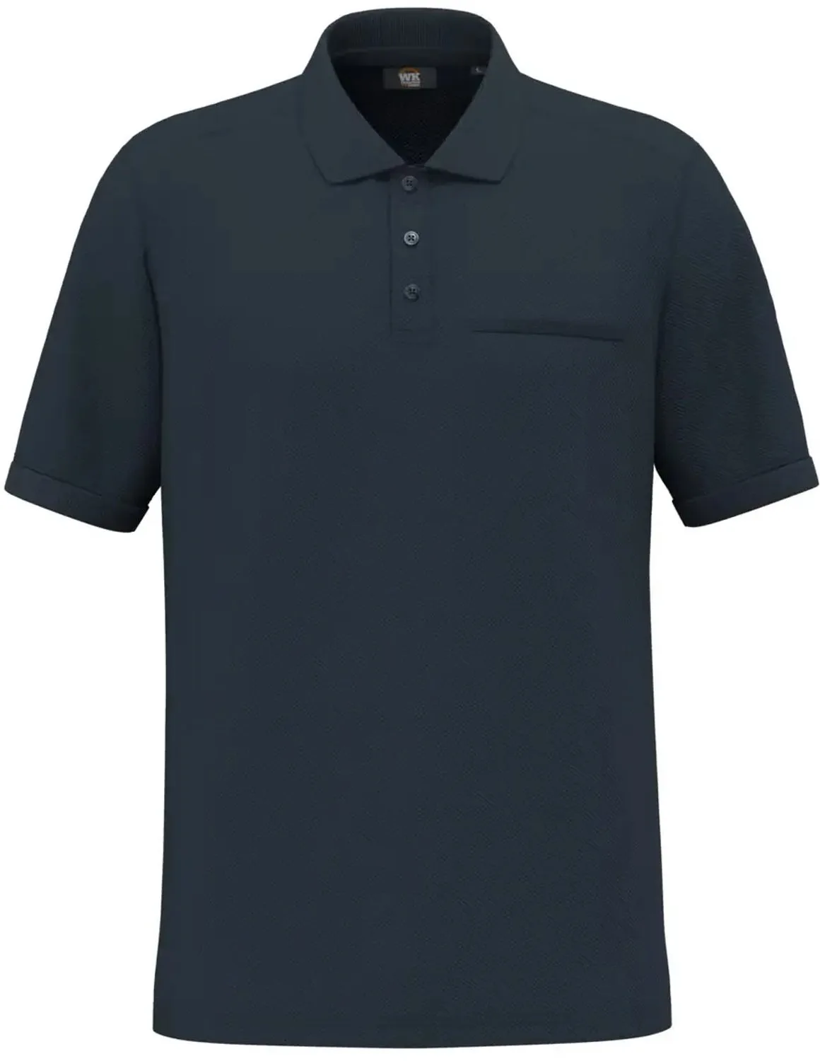 Ecoresponsabel Poloshirt met Borstzak WK. Designed To Work de WK. Designed To Work, Marine – image du produit