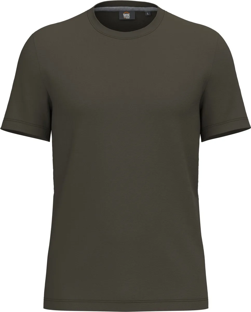 Heren-T-shirt met antibacteriële behandeling WK306 - Dark Khaki de WK. Designed To Work, Dark Khaki, 3XL – image du produit