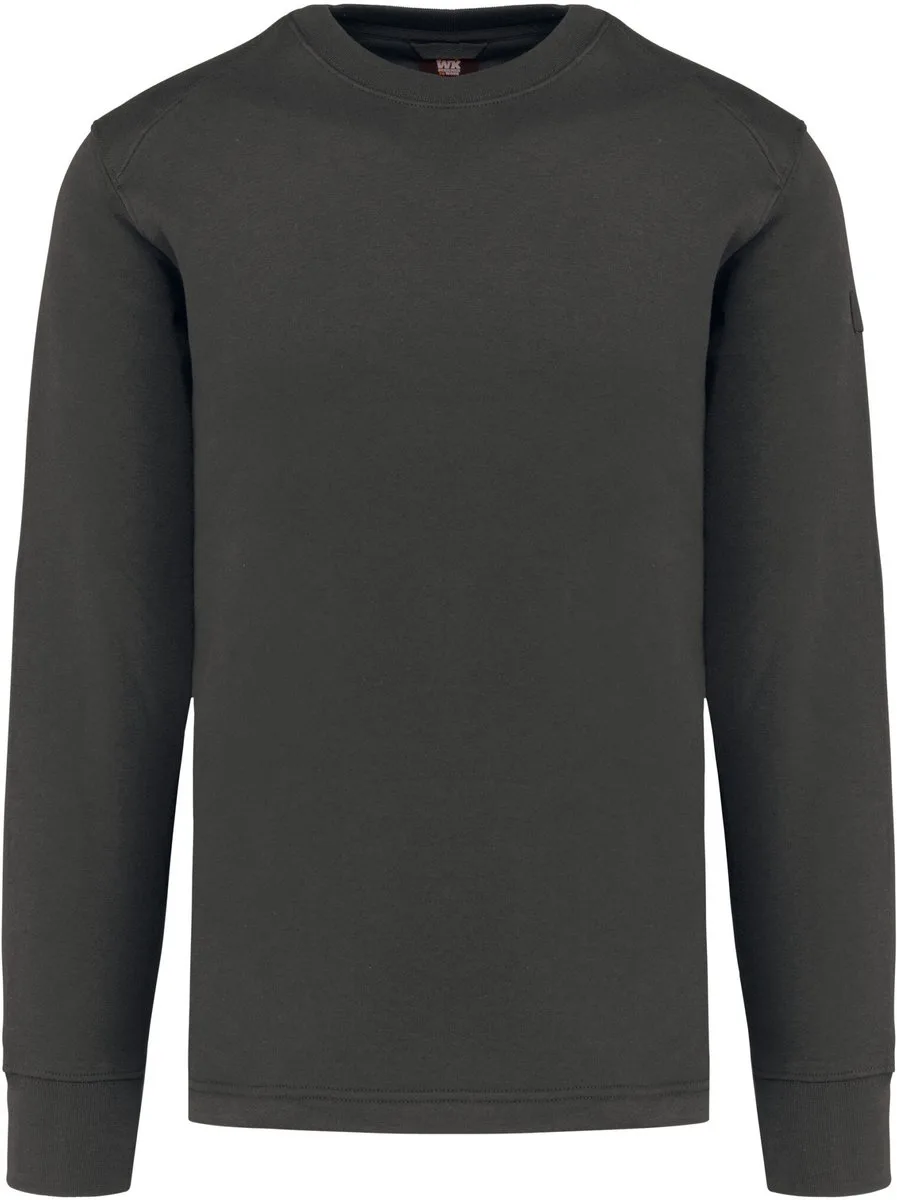 Sweater ingezette mouwen WK4001 - Dark Grey von WK. Designed To Work, Dunkelgrau, XL – Produktbild