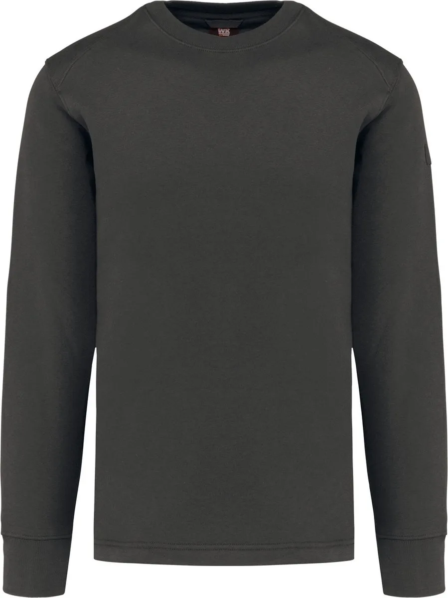 Sweater ingezette mouwen WK4001 - Dark Grey van WK. Designed To Work, Donkergrijs, XXL – productafbeelding