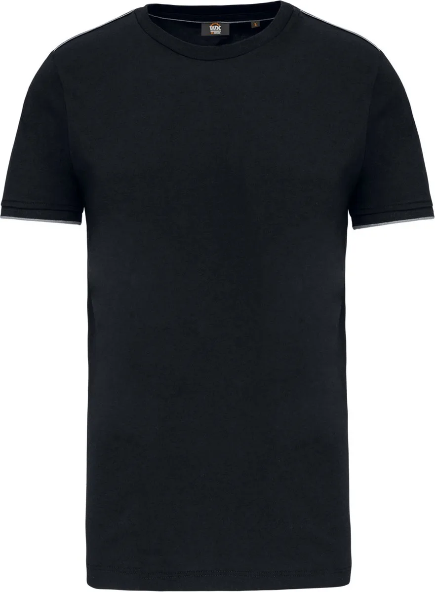 T-shirt Day To Day korte mouwen WK3020 - BLACK / SILVER van WK. Designed To Work, Zwart, Zilver, XXL – productafbeelding