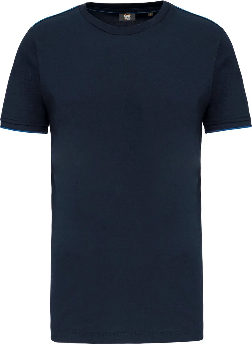 T-shirt Day To Day korte mouwen WK3020 - Navy / Light Royal Blue de WK. Designed To Work, Bleu foncé, Light Royal Blue, XXL – image du produit