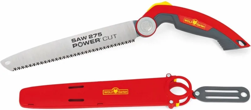 handzaag POWER CUT SAW 275 - lengte mes 27.5 cm - Japanse vertanding - vervangbaar zaagblad - beschermkoker met riemclip - ergonomische handgreep van WOLF-Garten – productafbeelding