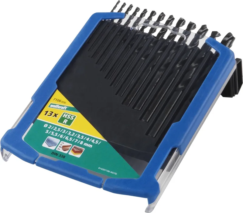 13 delige Metaalboorset HSS gewalst - Metaalboor Ø 2–8 mm - Metaal Boor - 7106000 de Wolfcraft – image du produit