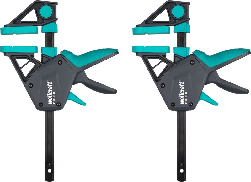 2 Lijmklemmen PRO ERGO, 150 mm - 8675060 by Wolfcraft, Multicolour – product image