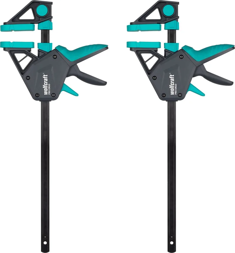 2 Lijmklemmen PRO ERGO - 300 mm Lijmklem - 8676060 von Wolfcraft, Mehrfarbig – Produktbild