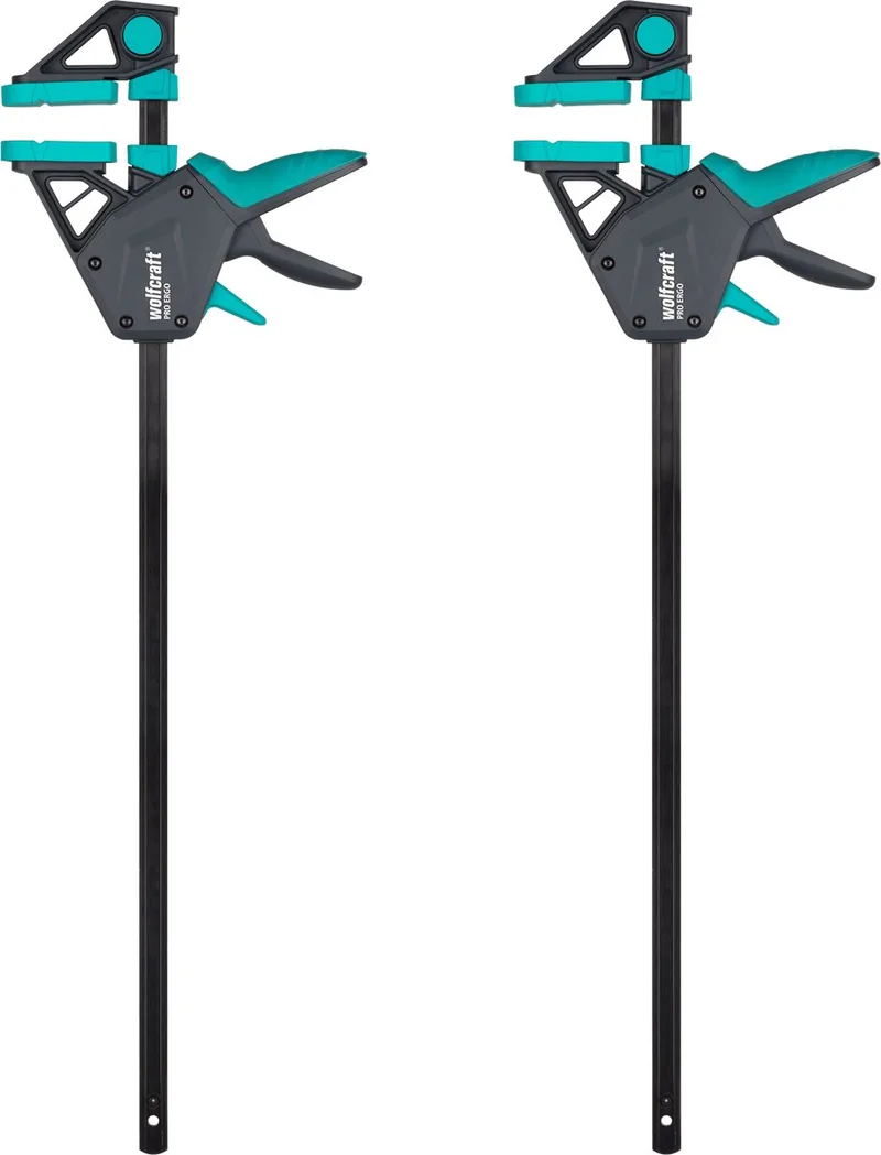 2 Lijmklemmen PRO ERGO - 450 mm Lijmklem - 8672060 von Wolfcraft, Mehrfarbig – Produktbild