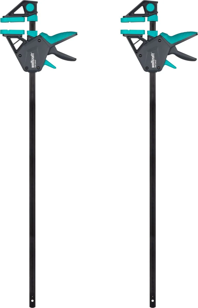 2 Lijmklemmen PRO ERGO - 700 mm - 8677060 by Wolfcraft, Multicolour – product image