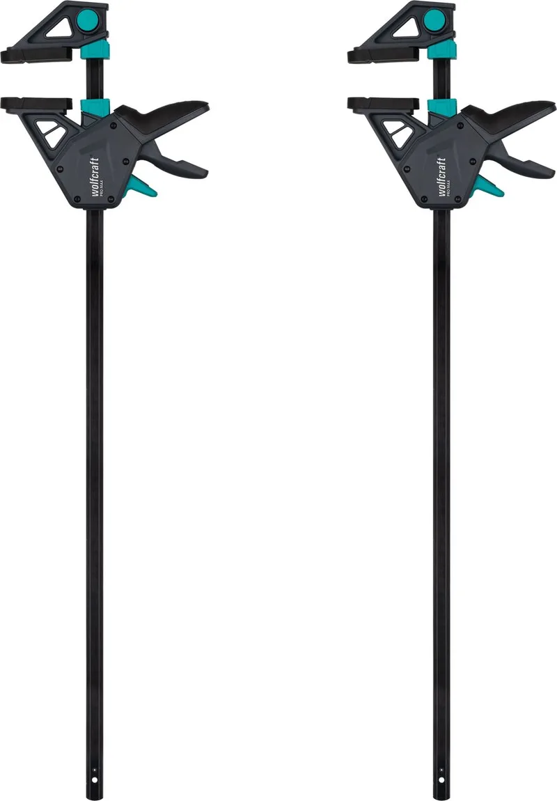 2 Lijmklemmen PRO MAX - 700 mm - 8667060 van Wolfcraft, Meerkleurig – productafbeelding