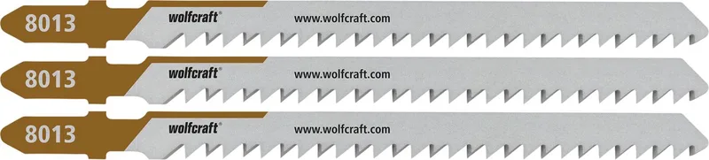 3 Decoupeerzaagbladen voor MDF - 65mm Fijne snede - HCS-blad met T-schacht - Hout - 8013000 de Wolfcraft – image du produit