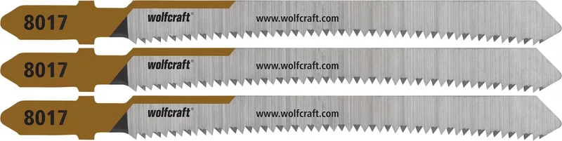 3 decoupeerzaagbladen voor Multiplex & MDF - 50mm - HCS-blad met T-schacht - 8017000 by Wolfcraft – product image
